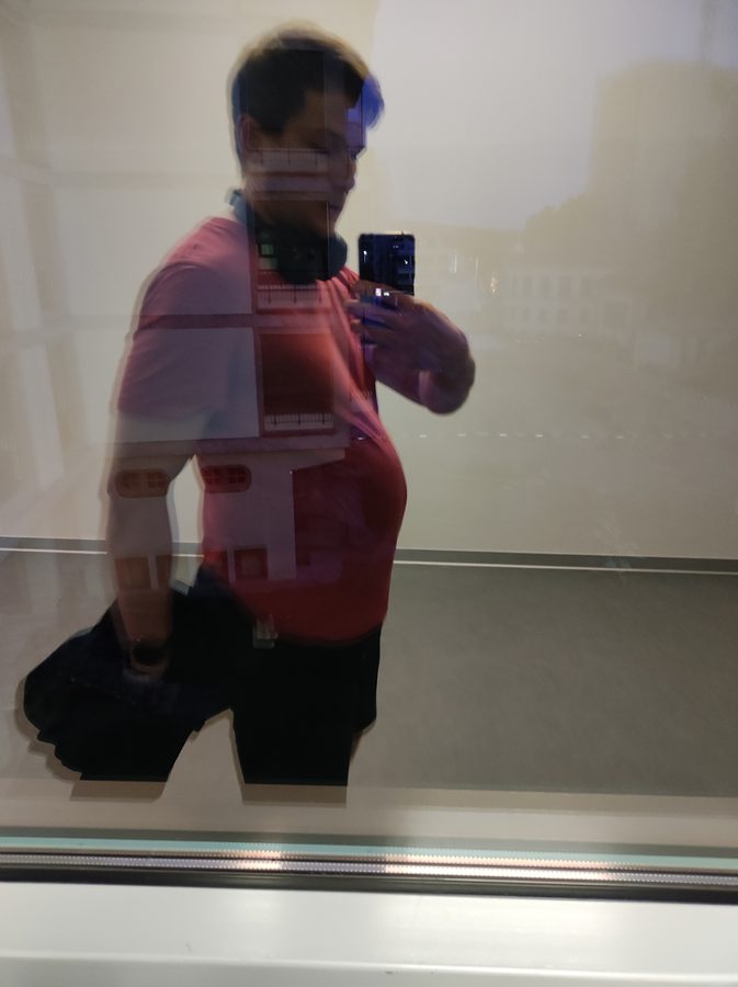 Selfie vor der Isolationsstation